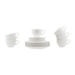 Zestaw do kawy z porcelany Lubiana Daisy, 200 ml, 12 elementów, biały