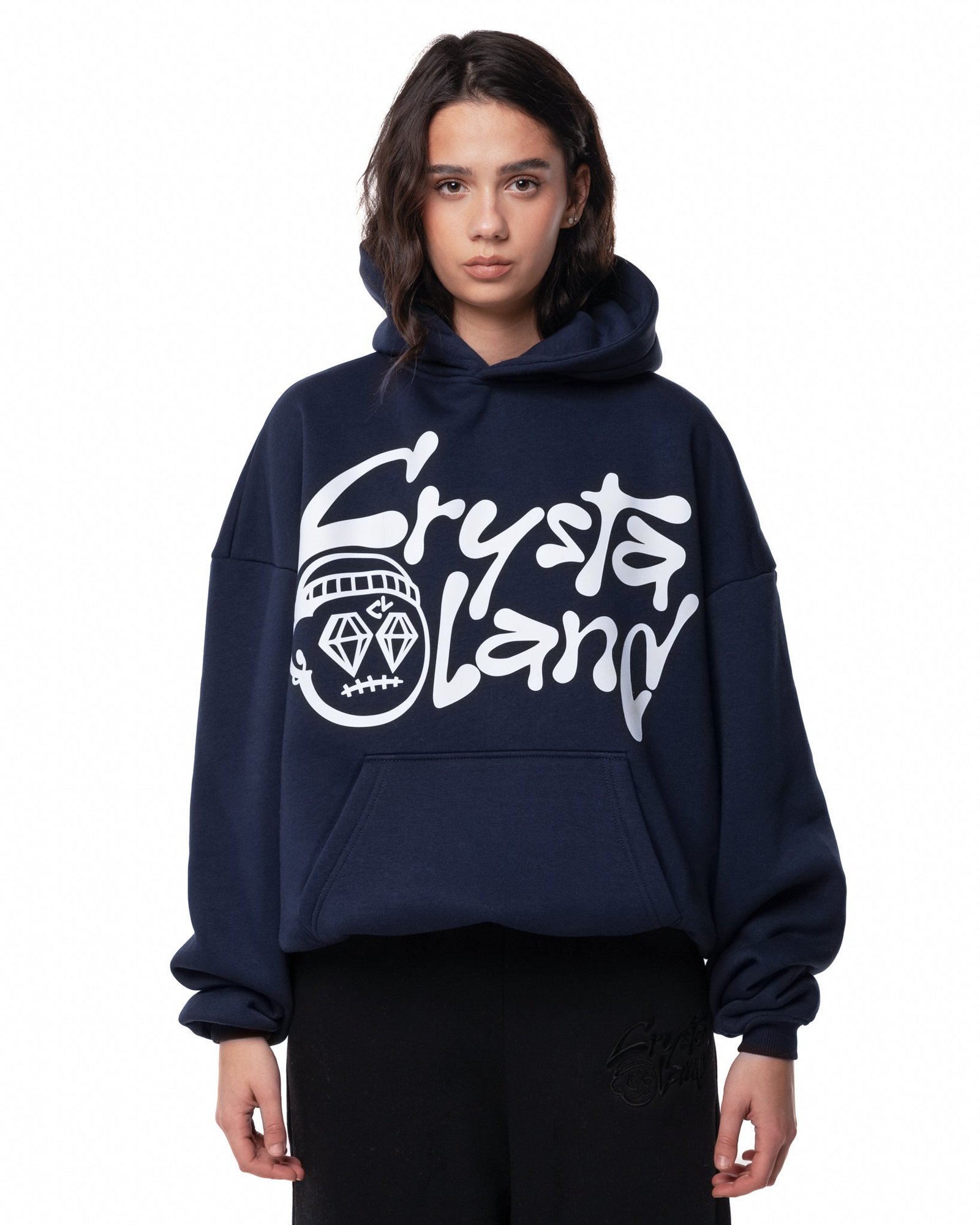 Crystaland_-_Studio_Sesja_-110 CRYSTALAND DARK NAVY HOODIE - obrazek 1