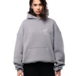 CRYSTALAND BASIC SILVER GREY HOODIE
