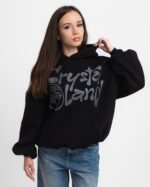 CRYSTALAND BLACK HOODIE - obrazek 3