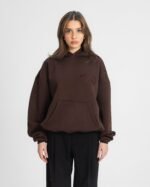 CRYSTALAND BASIC DARK CHOCOLATE HOODIE