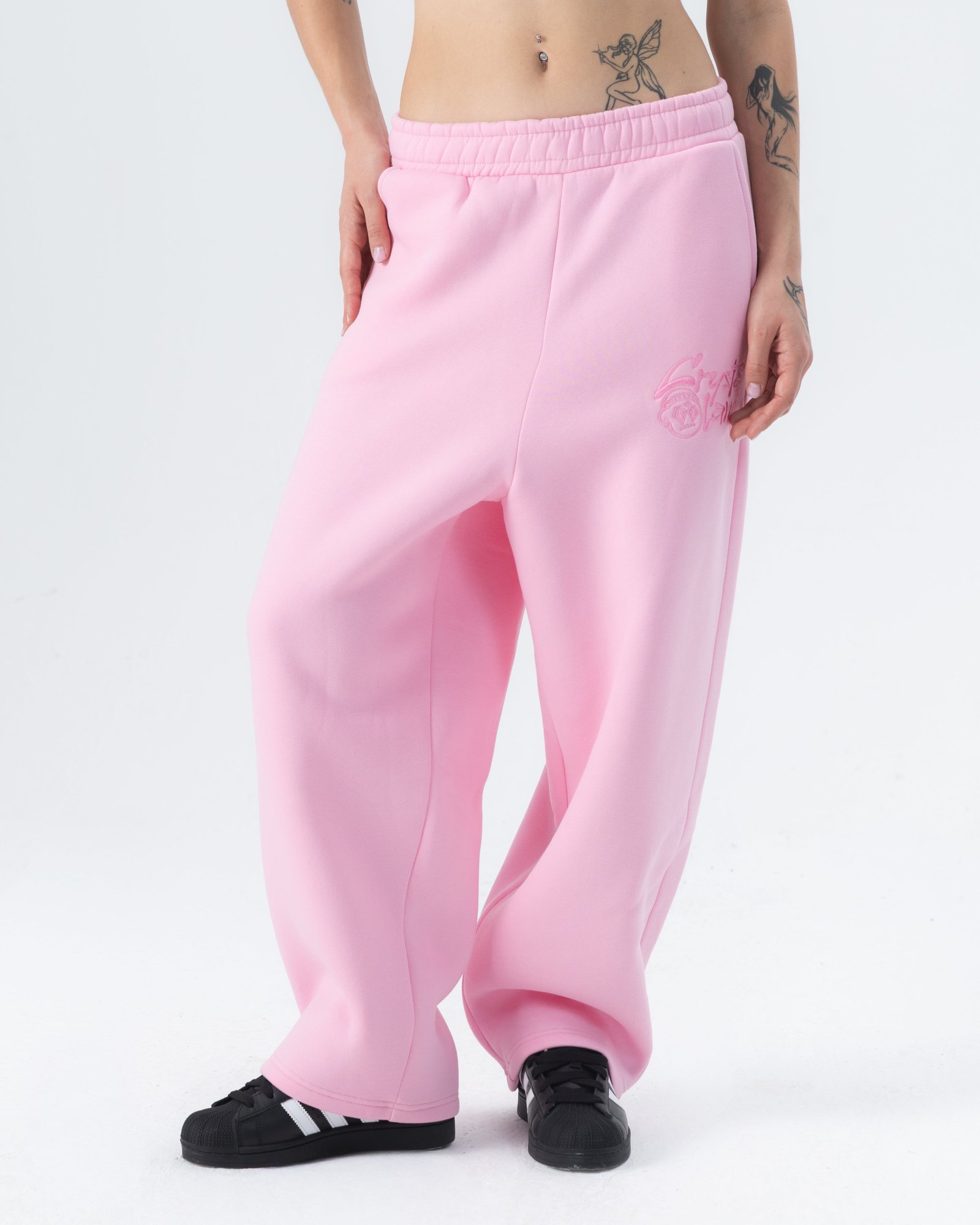 Crystaland_dresy_i_tshirt-10 CRYSTALAND BABY PINK SWEATPANTS - obrazek 1