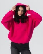 CRYSTALAND ESSENTIAL HOT PINK HOODIE