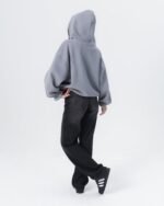 CRYSTALAND ESSENTIAL SILVER GREY HOODIE - obrazek 4