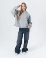 CRYSTALAND ESSENTIAL GREY HOODIE - obrazek 4