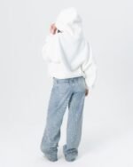 CRYSTALAND ESSENTIAL ECRU HOODIE - obrazek 2