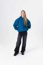 CRYSTALAND ESSENTIAL PETROL ZIP HOODIE - obrazek 4