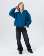 CRYSTALAND ESSENTIAL PETROL ZIP HOODIE - obrazek 3