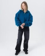 CRYSTALAND ESSENTIAL PETROL ZIP HOODIE - obrazek 2