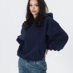 CRYSTALAND ESSENTIAL DARK NAVY HOODIE