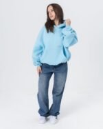 CRYSTALAND ESSENTIAL BABY BLUE HOODIE - obrazek 2