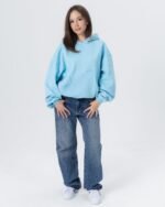 CRYSTALAND ESSENTIAL BABY BLUE HOODIE - obrazek 4