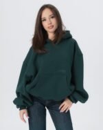 CRYSTALAND ESSENTIAL FOREST GREEN HOODIE