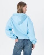 CRYSTALAND ESSENTIAL BABY BLUE ZIP HOODIE - obrazek 5