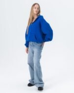 CRYSTALAND ESSENTIAL CORNFLOWER ZIP HOODIE - obrazek 2