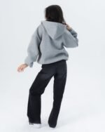 CRYSTALAND ESSENTIAL GREY ZIP HOODIE - obrazek 4