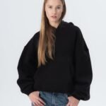 CRYSTALAND ESSENTIAL BLACK HOODIE