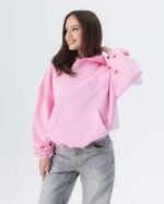 CRYSTALAND BASIC BABY PINK HOODIE - obrazek 4