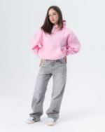 CRYSTALAND BASIC BABY PINK HOODIE - obrazek 2