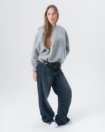 CRYSTALAND ESSENTIAL GREY HOODIE - obrazek 2