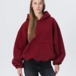 CRYSTALAND ESSENTIAL BURGUNDY HOODIE
