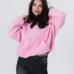 CRYSTALAND ESSENTIAL BABY PINK HOODIE