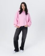 CRYSTALAND ESSENTIAL BABY PINK HOODIE - obrazek 2