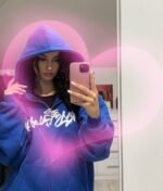 CRYSTALAND CORNFLOWER ZIP UP HOODIE - obrazek 2