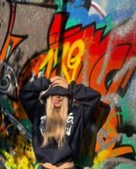 CRYSTALAND DARK NAVY HOODIE - obrazek 7